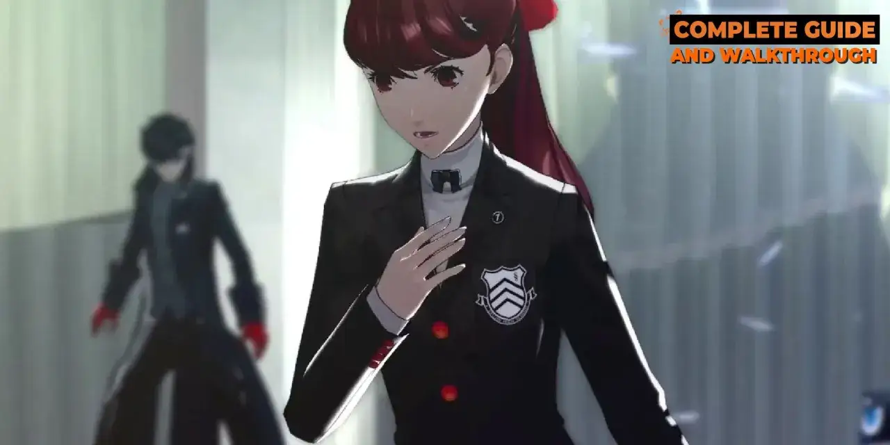 Kasumi Yoshizawa y Joker, personajes de Persona 5 Royal, en una escena. ¡Encuentra la guía completa y walkthrough!