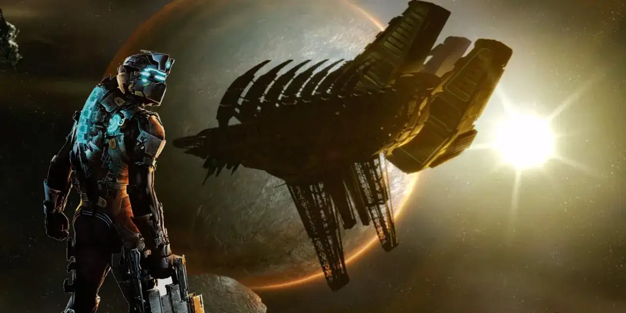 Isaac Clarke, con su ic&oacute;nico traje, se enfrenta a una nave colosal en el espacio, anticipando la acci&oacute;n del dead space 2 remake.