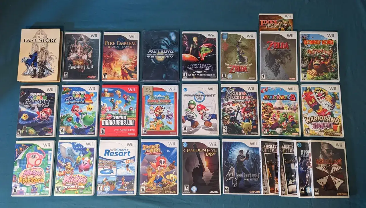 Colección de los mejores juegos de Wii U: Super Mario Galaxy, Zelda, Metroid, Kirby y más.