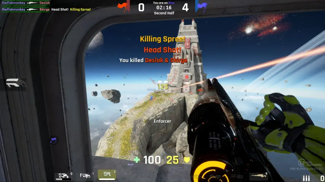 Jugador en Unreal Tournament logra
